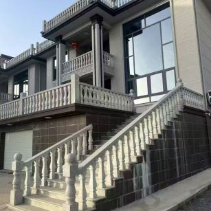 丽江 芝麻白别墅阳台栏杆，楼梯栏杆