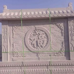 丽江 芝麻白花岗岩屏风，照壁，影壁